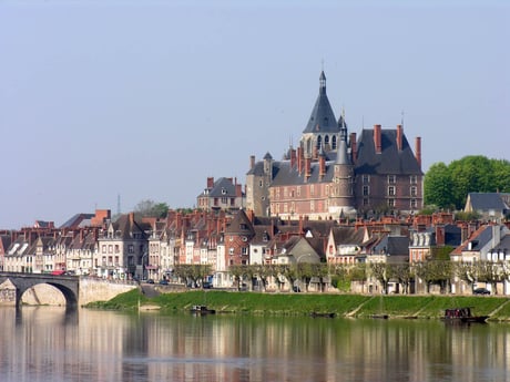 Gien on the banks of the Loire river